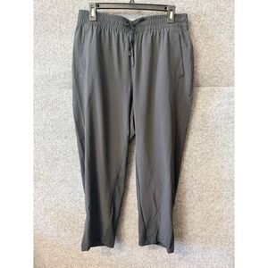 T by Talbots Womens Black Performance Crop Jogger Pants Drawstring 365054 Size M